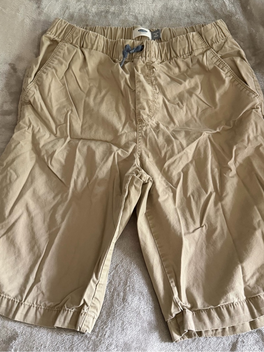(B)Like New Old Navy Boys Khaki Tan Elastic Waist Shorts